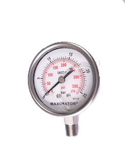 A25-63-N 1/4   350PSI pressure gauge